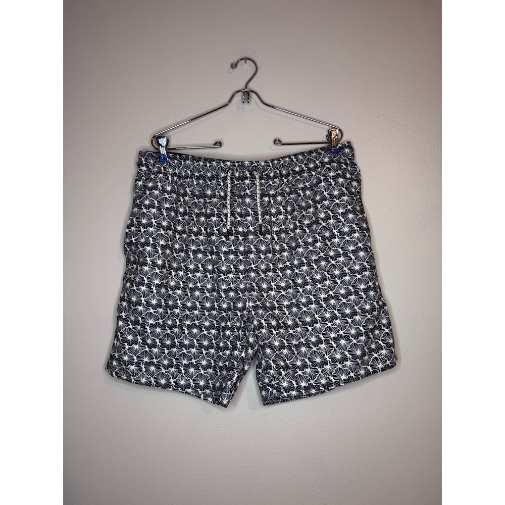 Laguna Swim Trunks‎ Floral Black White Drawstring Men's XL